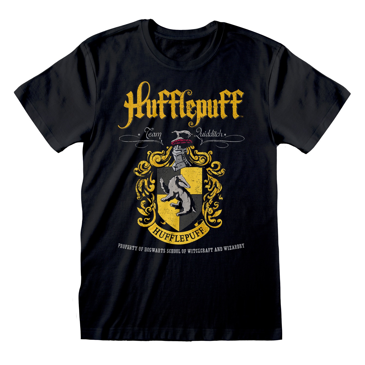 Harry Potter T-Shirt S Hufflepuff Black Crest