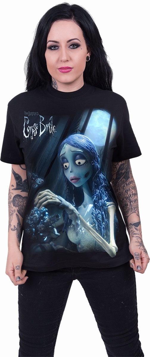 Corpse Bride T-Shirt XXL Schwarz Glow in the Dark