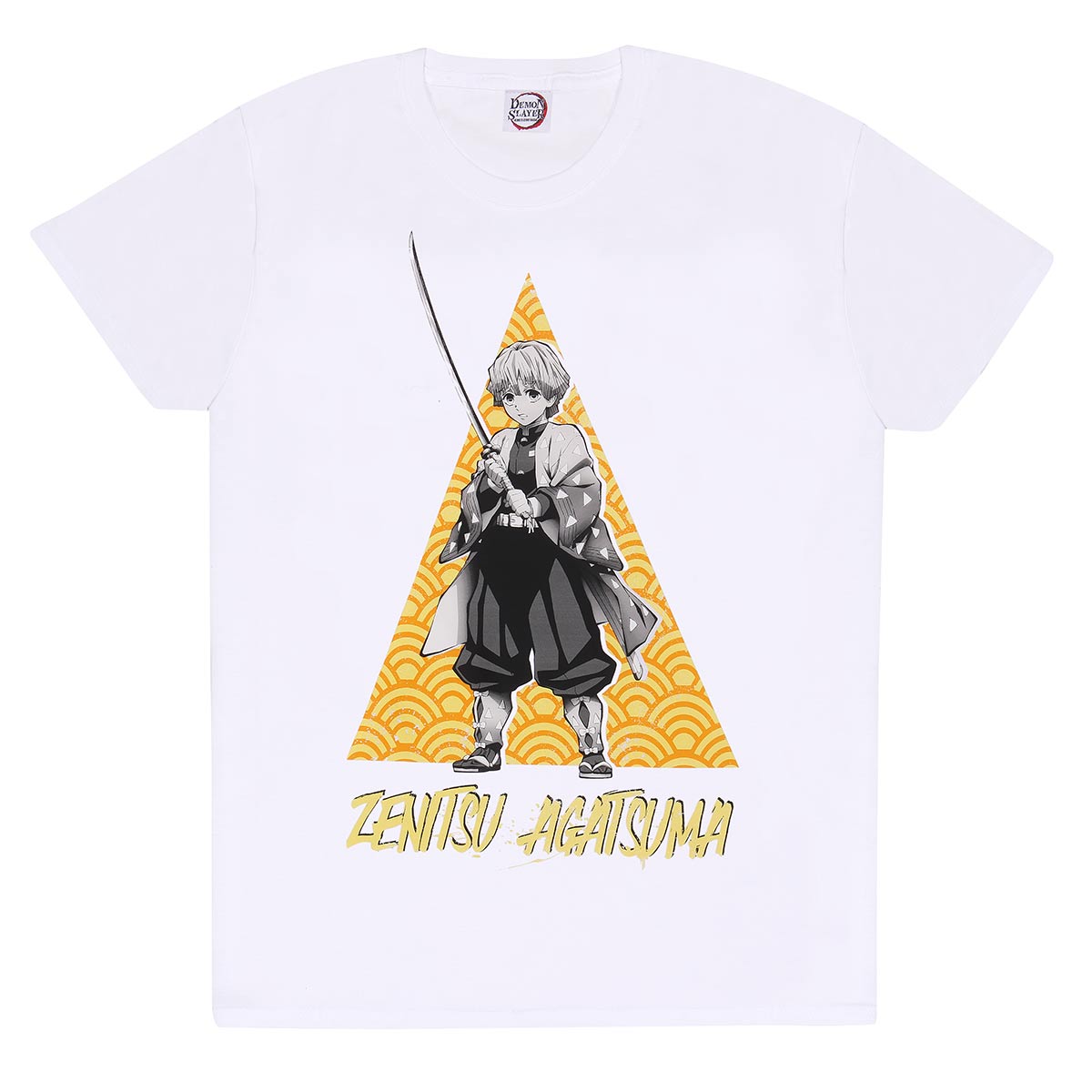 Demon Slayer T-Shirt XXL Weiß Unisex Zenitsu Tri