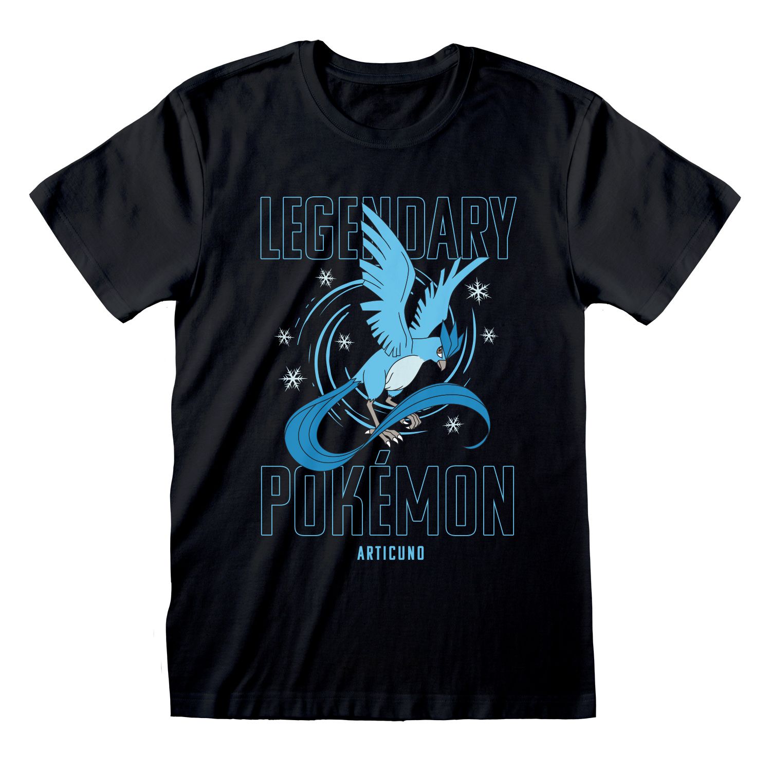 Pokemon T-Shirt Schwarz Unisex Legendary Articuno Pokemon T-Shirt XXL Schwarz Unisex Legendary Articuno
