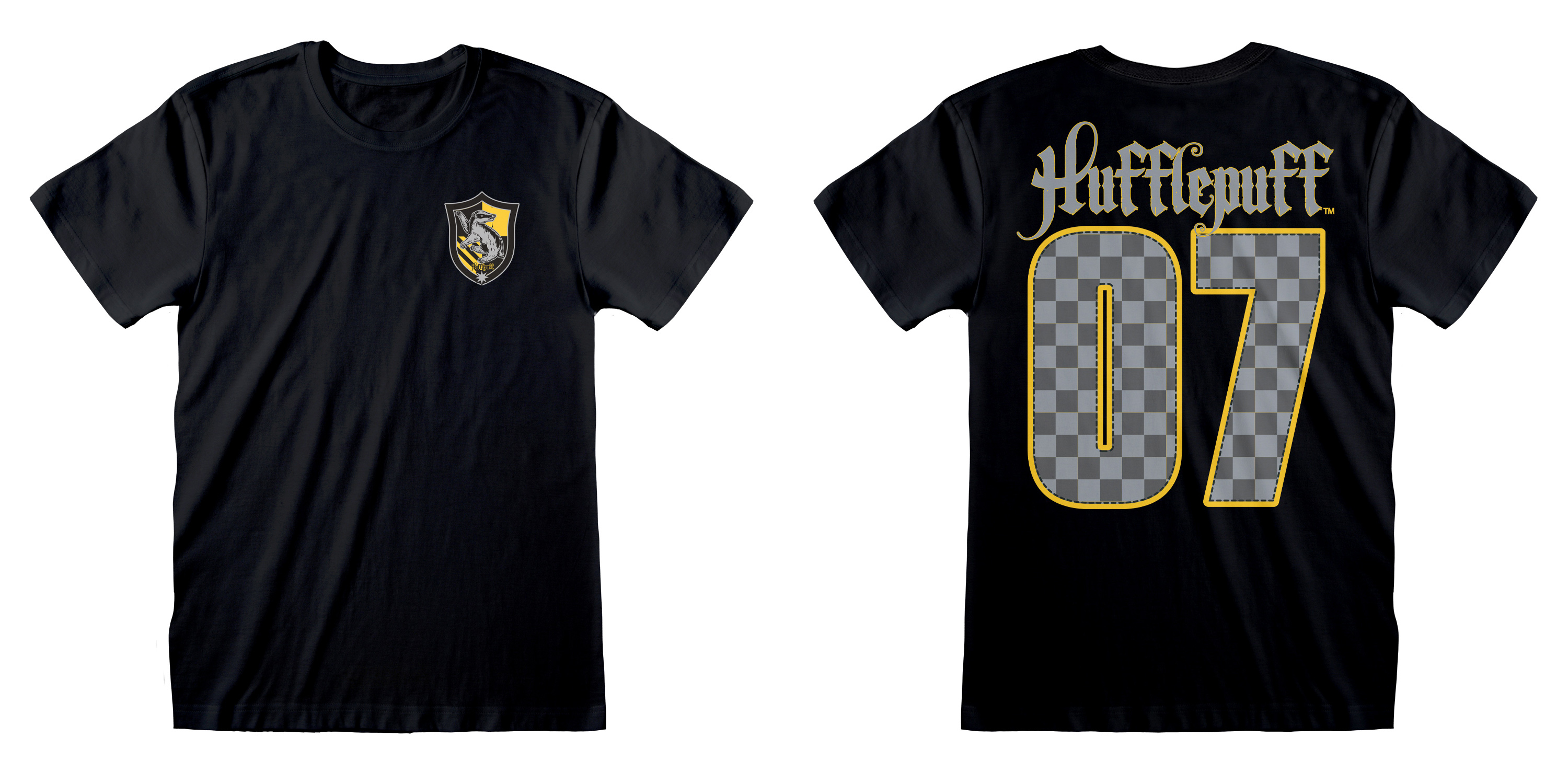 Harry Potter T-Shirt XXL Schwarz Unisex Quidditch Hufflepuff