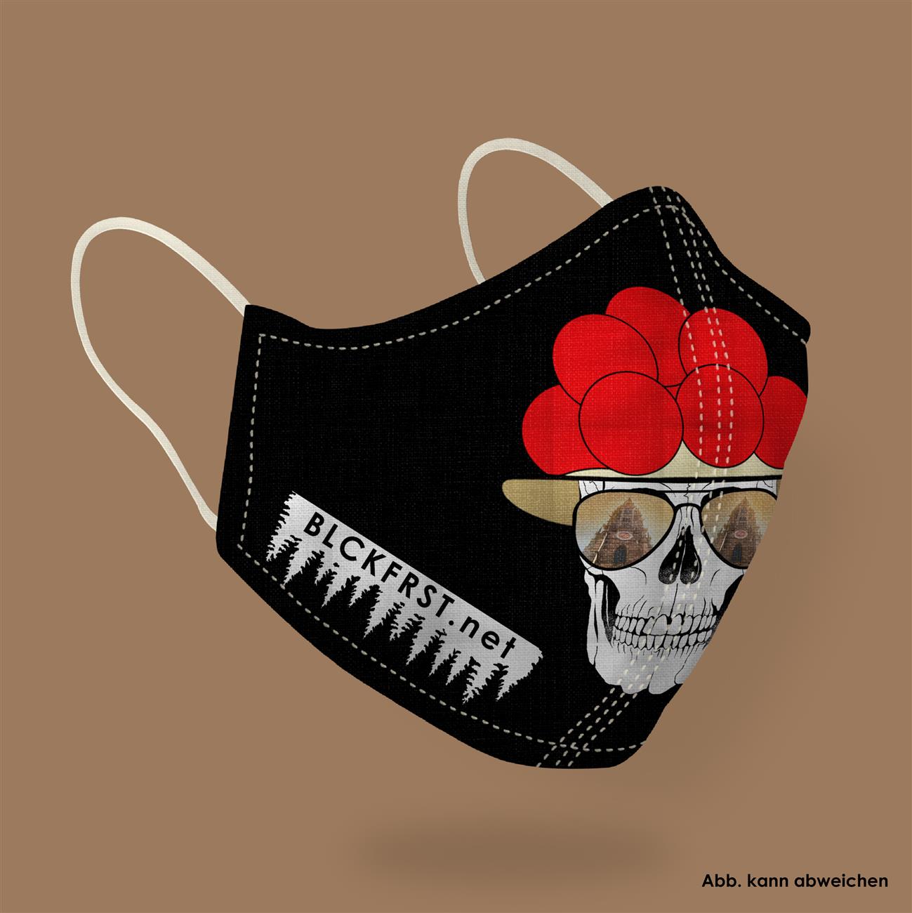 Blck Frst Mund Nasen Maske Bommelschädel Blck Frst Mund Nasen Maske Bommelschädel