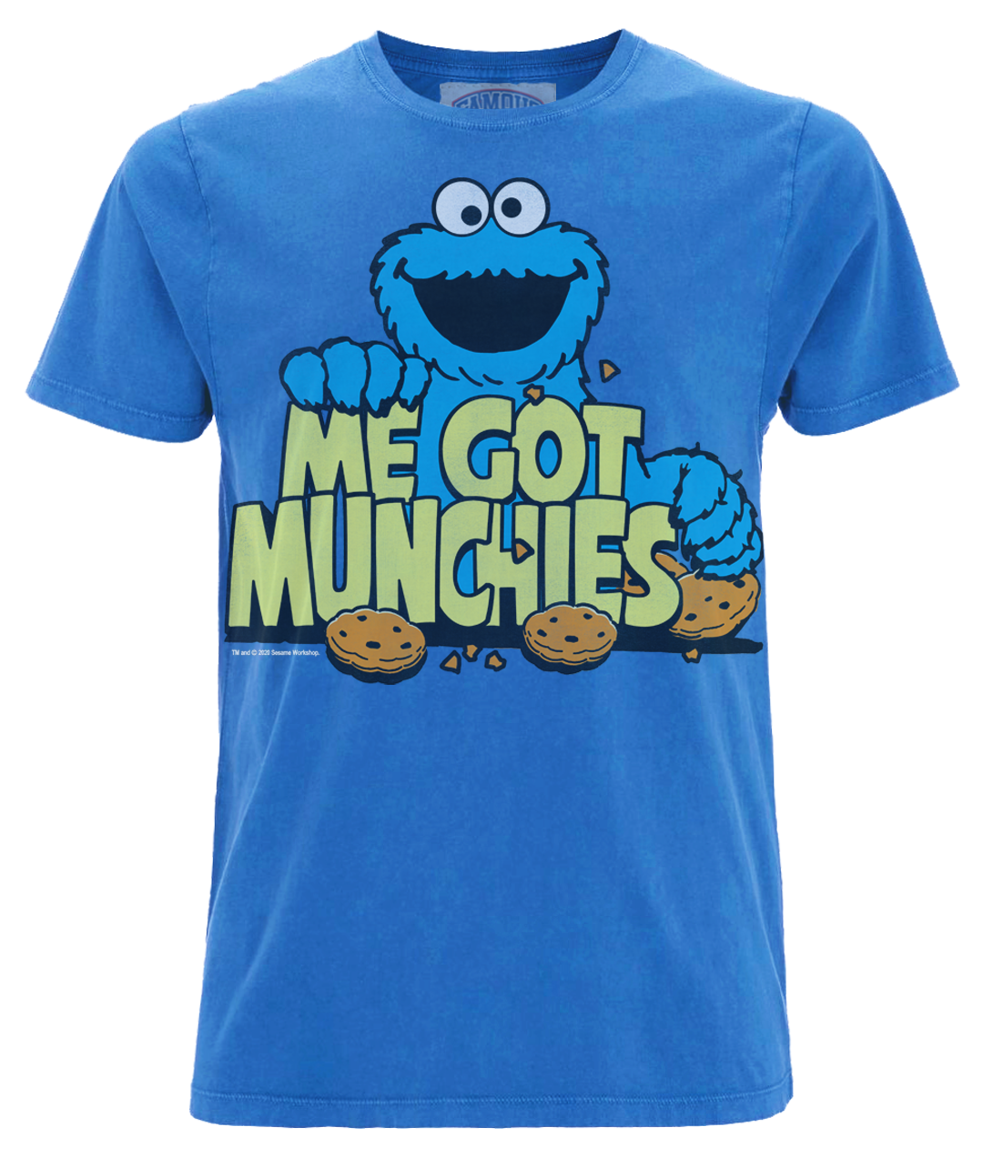Sesame Street T-Shirt XXL Blau Unisex Me Got Munchies Washed
