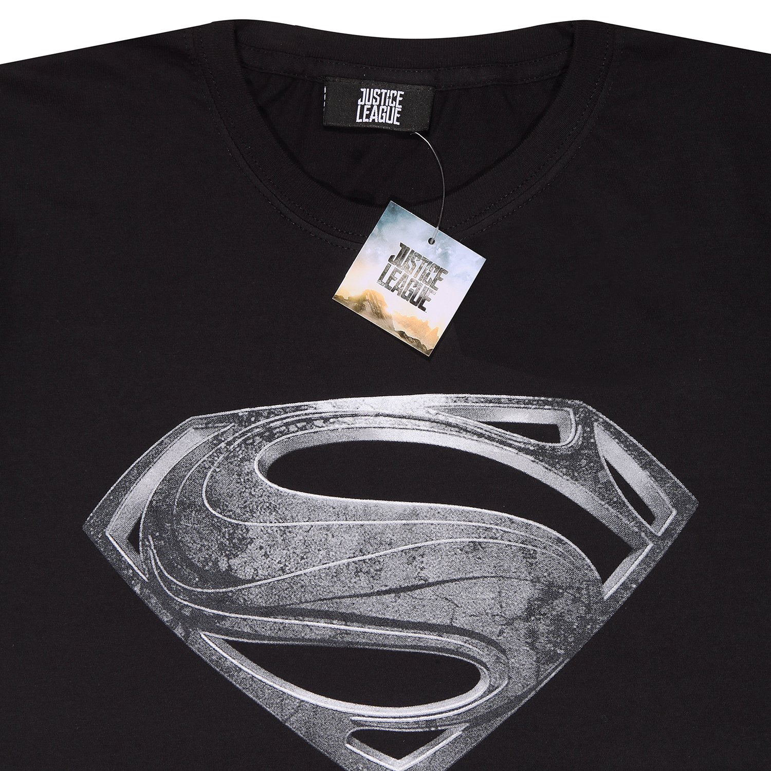 DC Justice League Movie T-Shirt XXL Schwarz Unisex Superman Black Logo