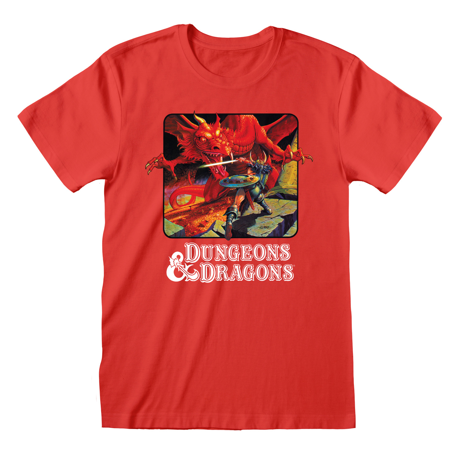 Dungeons And Dragons T-Shirt XXL Rot Unisex Classic Poster
