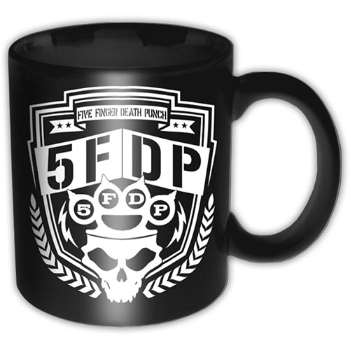 Five Finger Death Punch Tasse Shield schwarz weiß