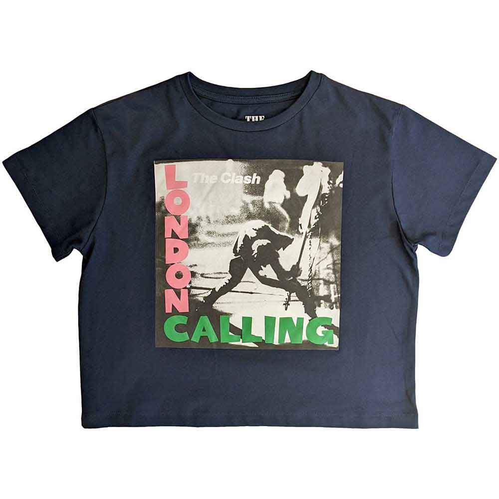 The Clash Frauenshirt XL Navyblau Bauchfrei London Calling