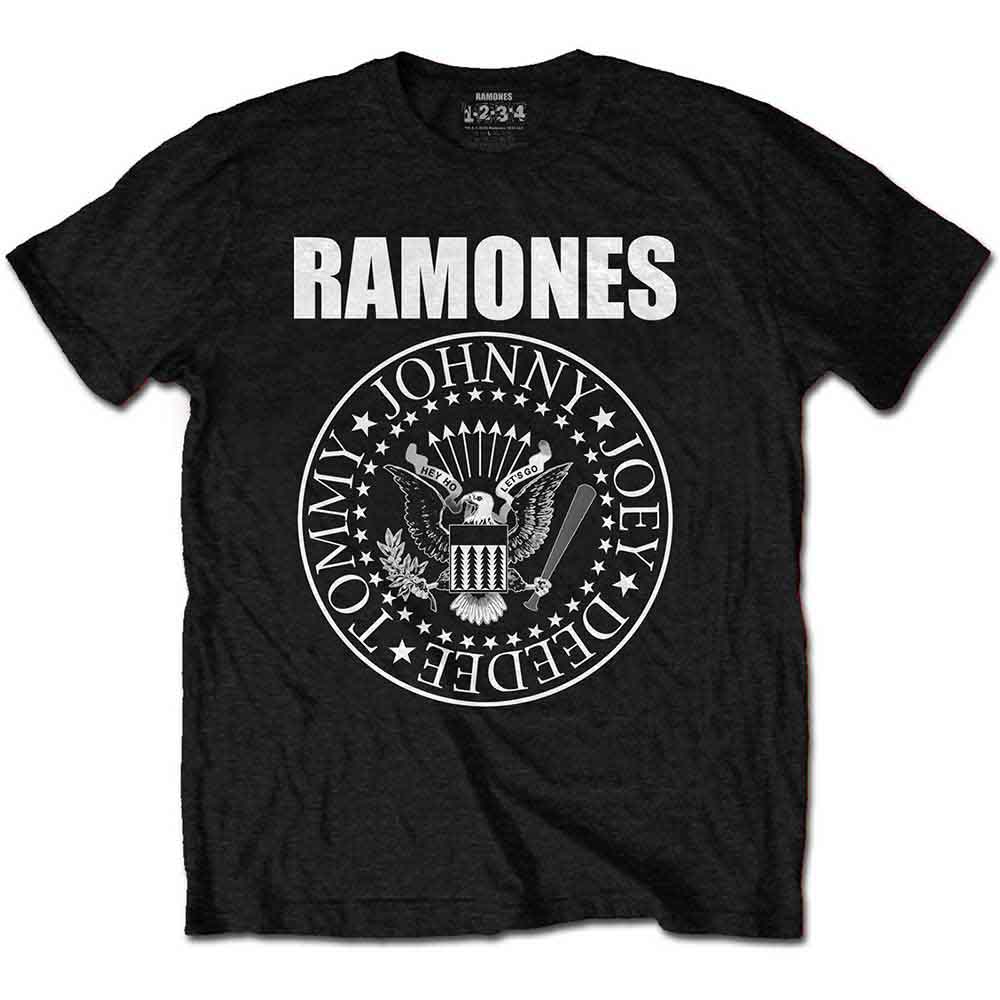 Ramones Kindershirt Schwarz Unisex Presedential Seal Ramones Kindershirt 12-13 Jahre Schwarz Unisex Presedential Seal