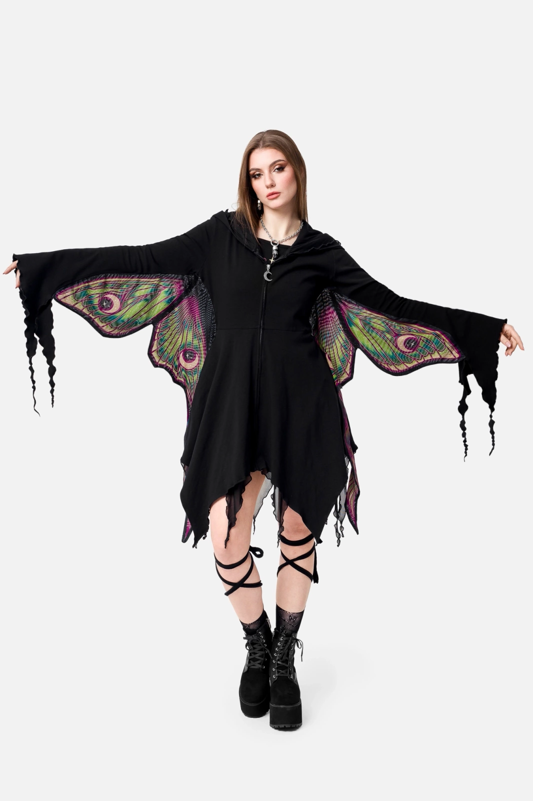 Restyle Frauenhoodie 5XL Schwarz Metamorphosis Wilderwood