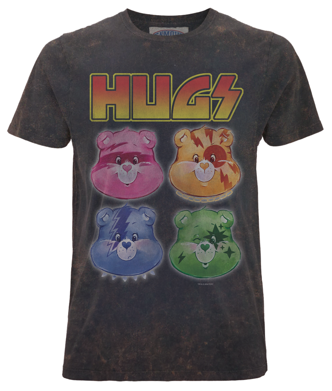 Care Bears T-Shirt L Schwarz Unisex Hugs Washed Black