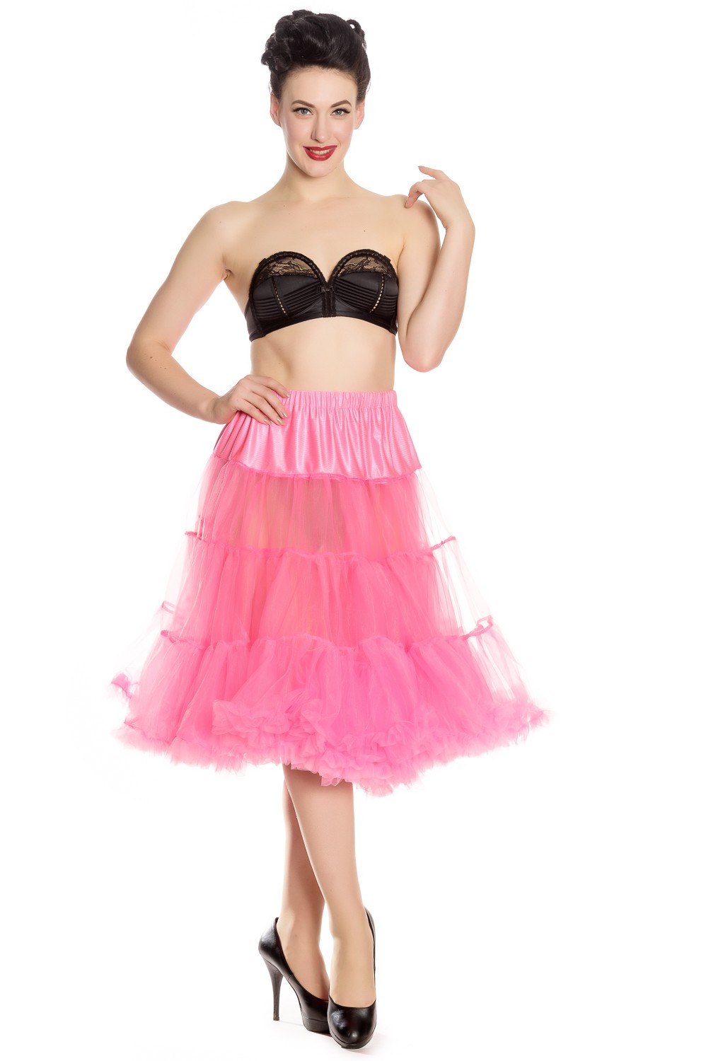 Hell Bunny Petticoat Lang Hotpink L-XXL