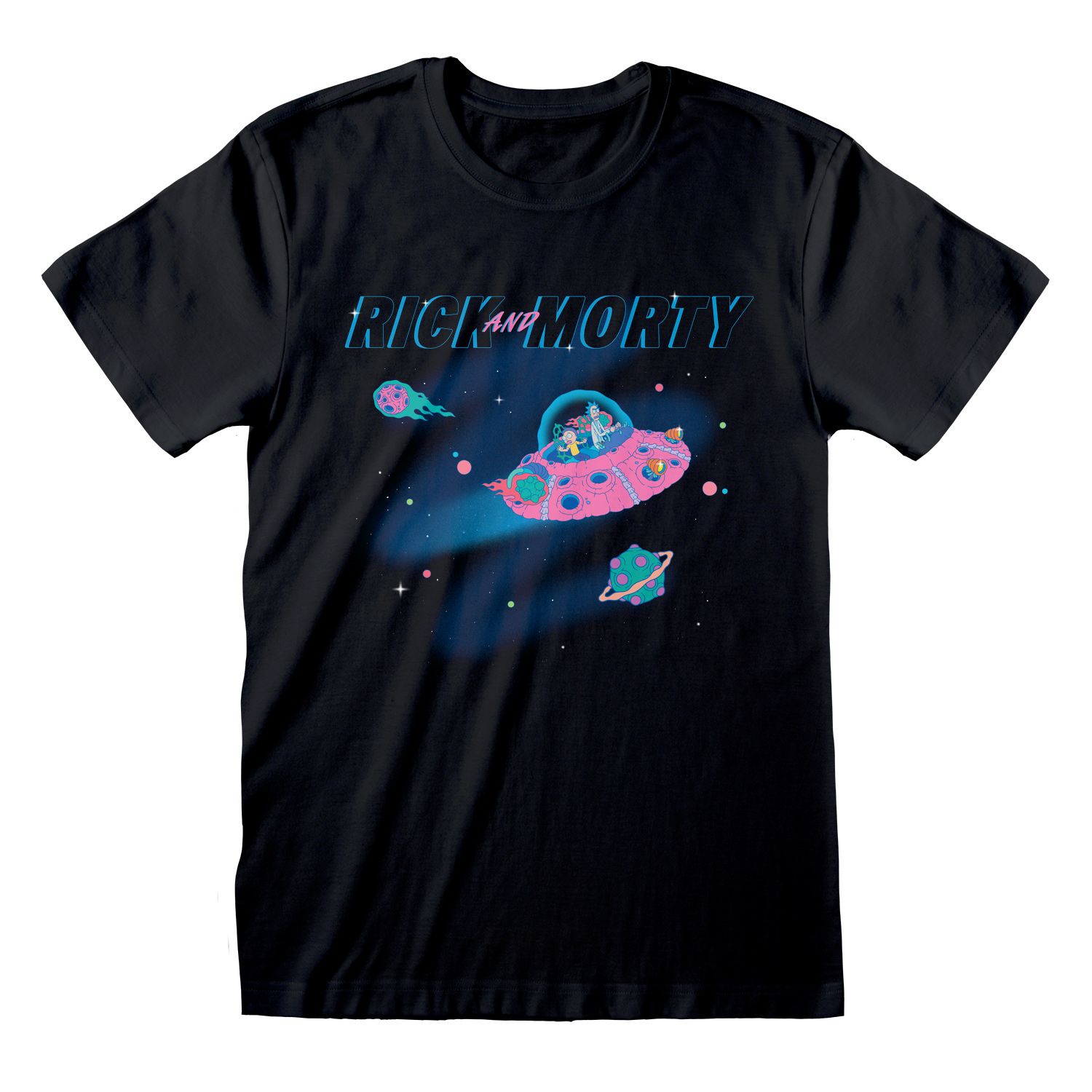 Rick and Morty T-Shirt S Schwarz Unisex In Space