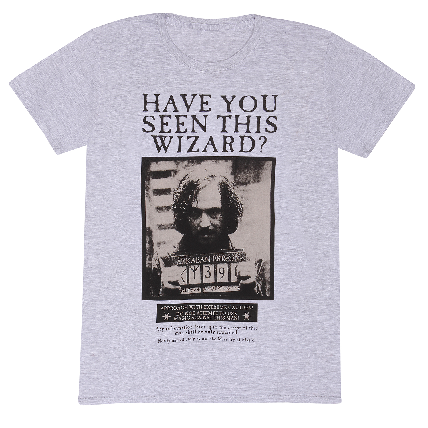 Harry Potter T-Shirt XXL Meliert Grau Unisex Sirius Black Poster
