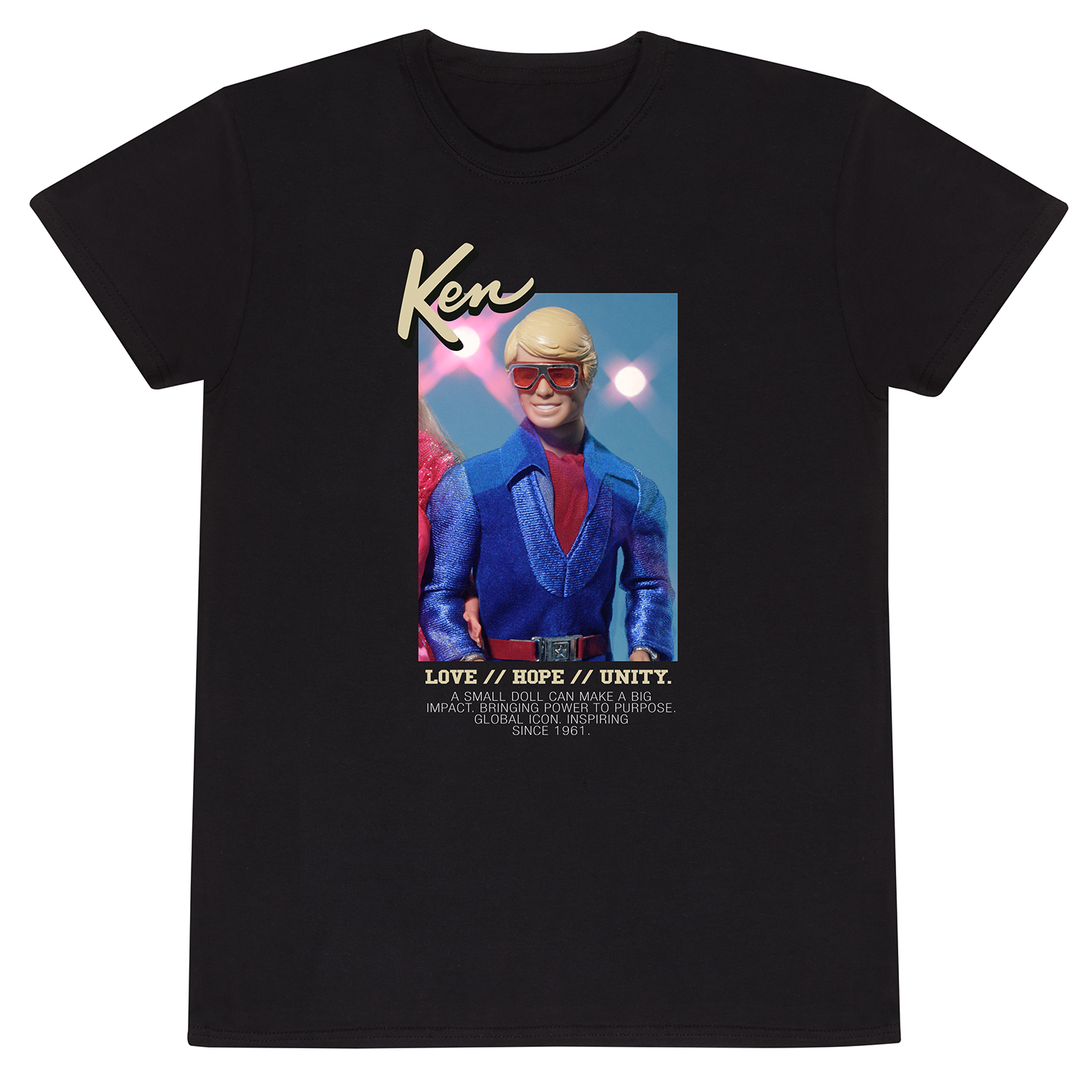 Barbie T-Shirt XXL Schwarz Unisex Ken Love Hope Unity