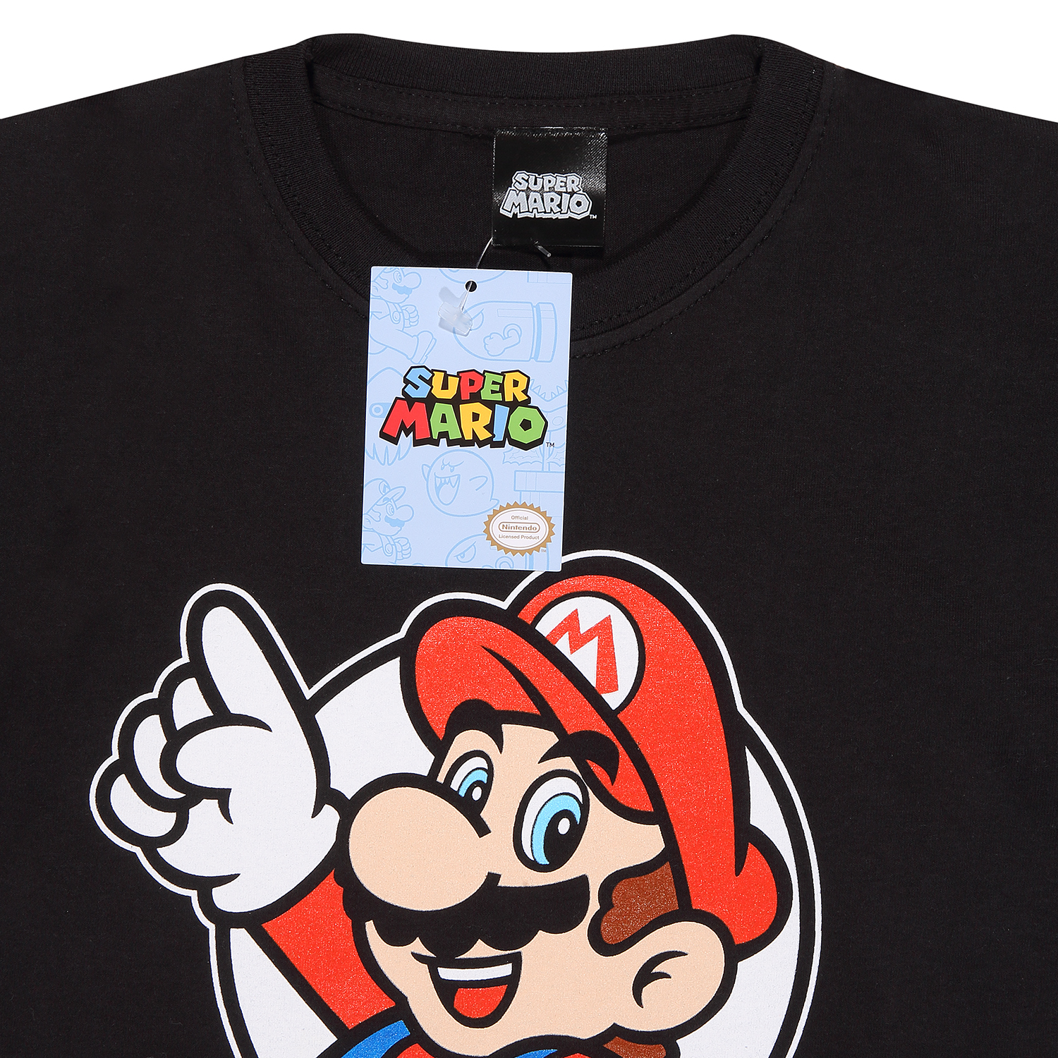 Super Mario T-Shirt 12-13 Jahre Schwarz Kinder Unisex It's a Me Mario