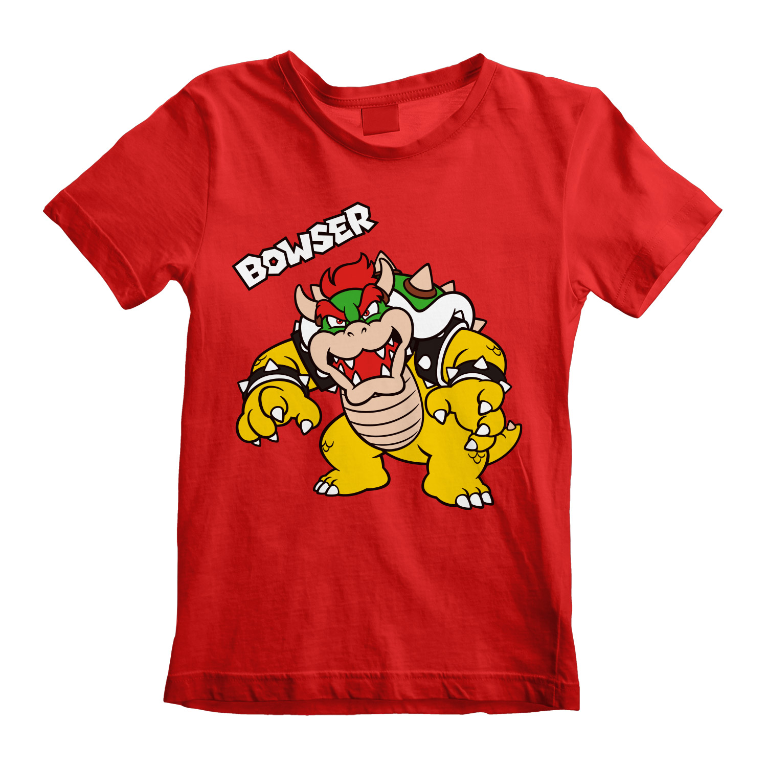 Super Mario T-Shirt 12-13 Jahre Rot Kinder Unisex Bowser Text