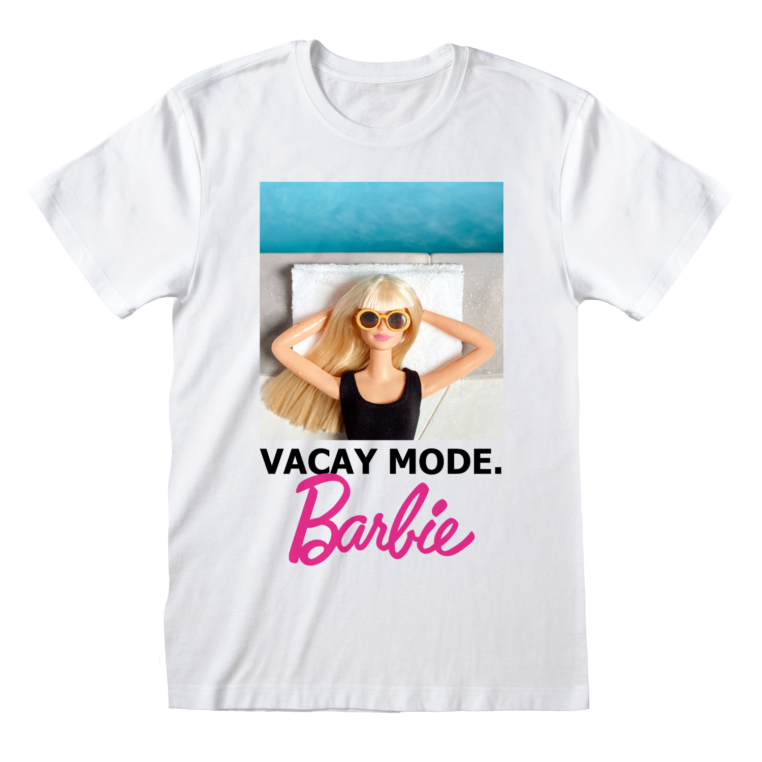 Barbie T-Shirt XXL Weiß Unisex Vacay Mode