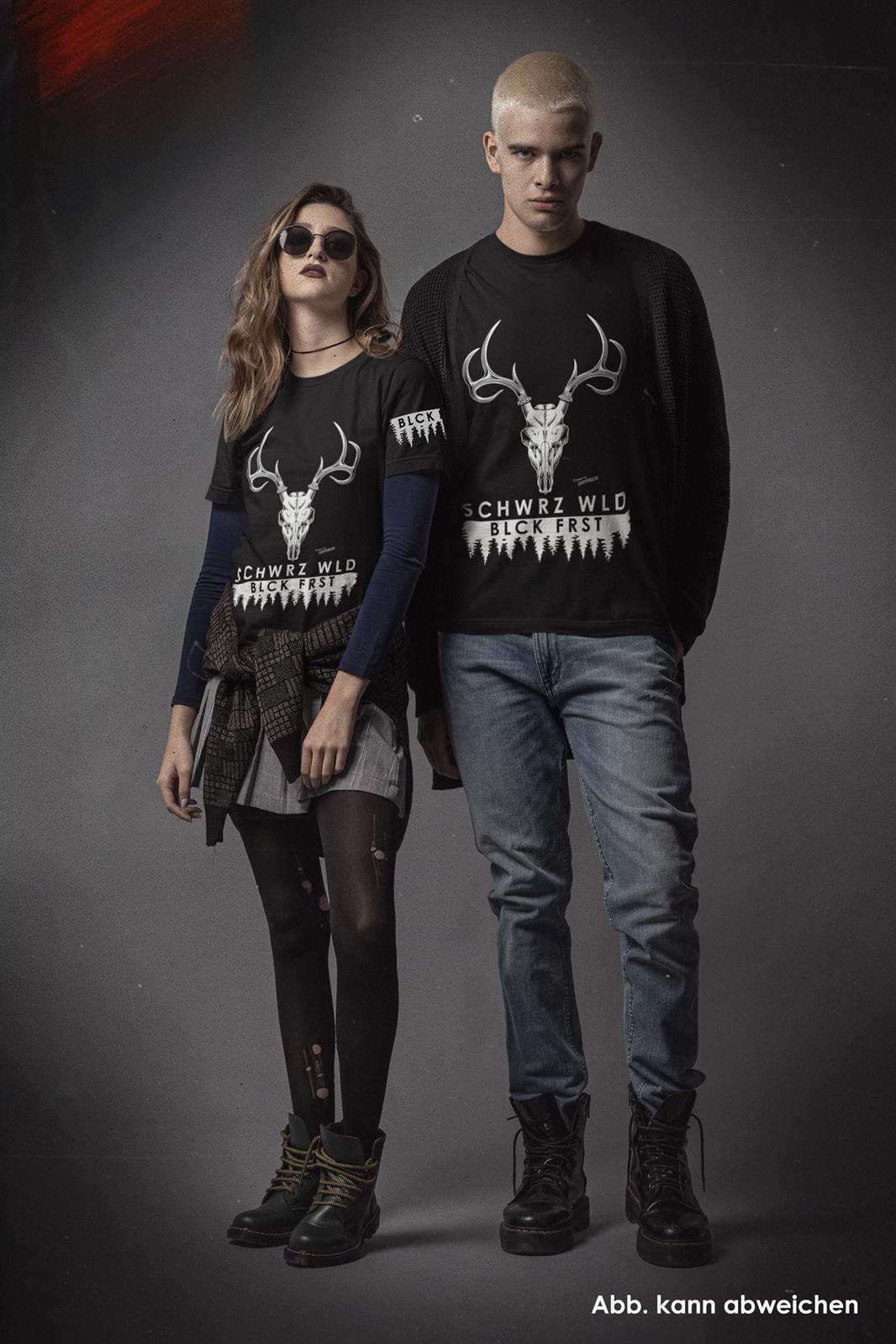 Blck Frst Schwrz Wld Girly XXL mit Ärmellogo, Shirt