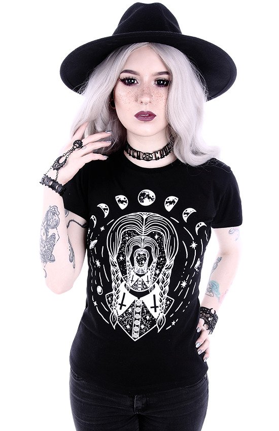 Restyle T-Shirt 3XL Schwarz Gotisch Trippin Wednesday