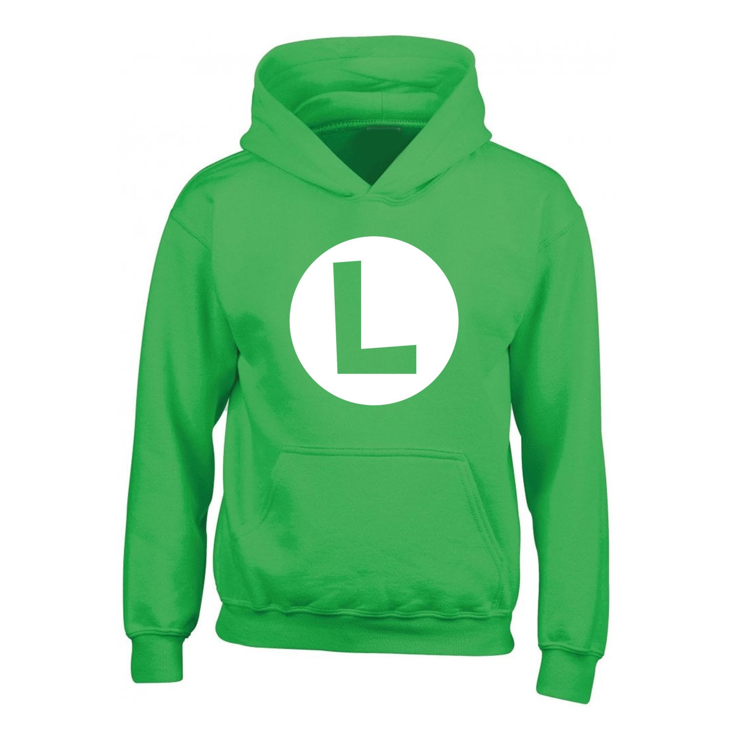 Nintendo Super Mario Hoodie 12-13 Jahre Grün Kinder Unisex Luigi Badge
