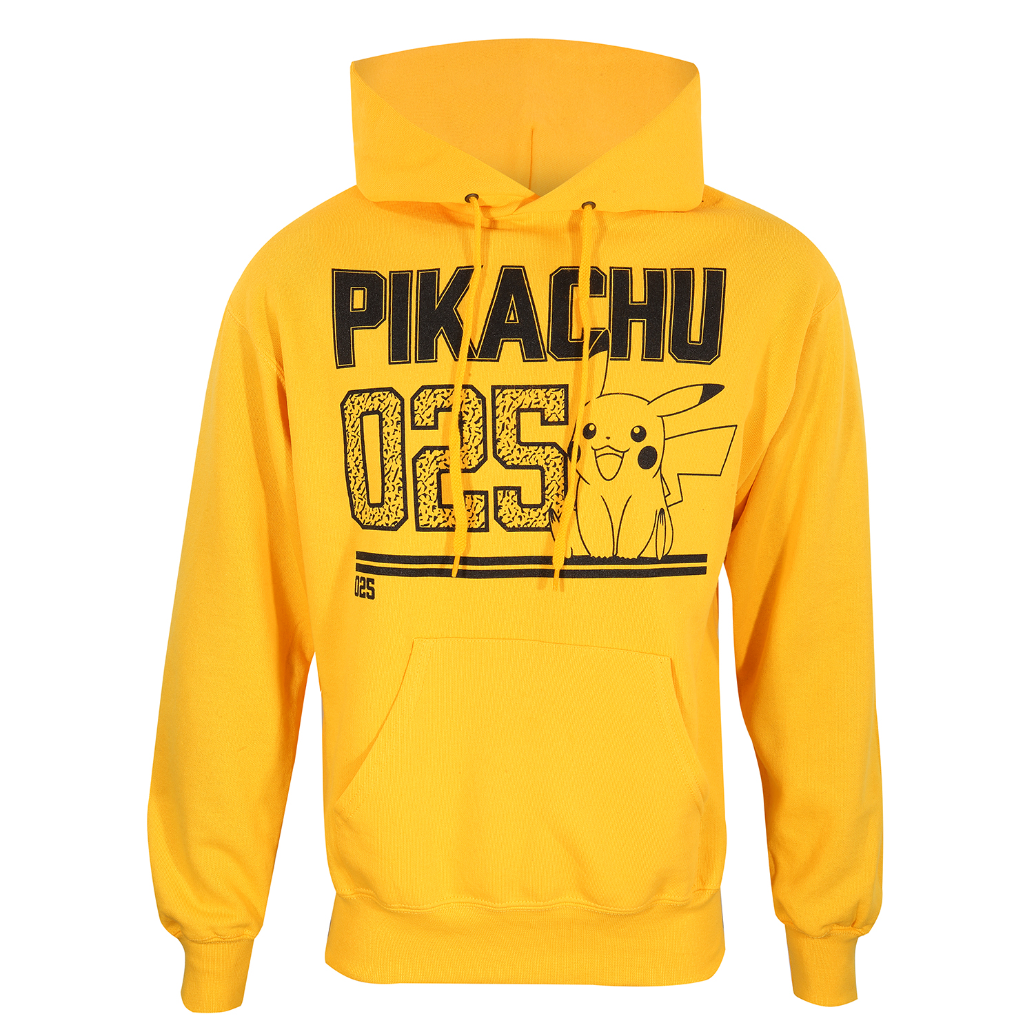 Pokemon Hoodie XXL Gelb Unisex Pikachu Line Art