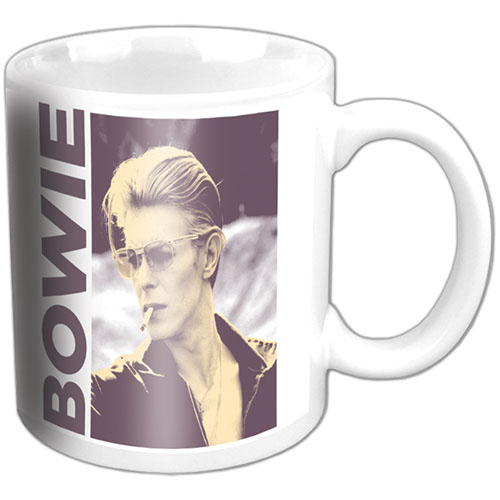 David Bowie Tasse "Smoking" weiß