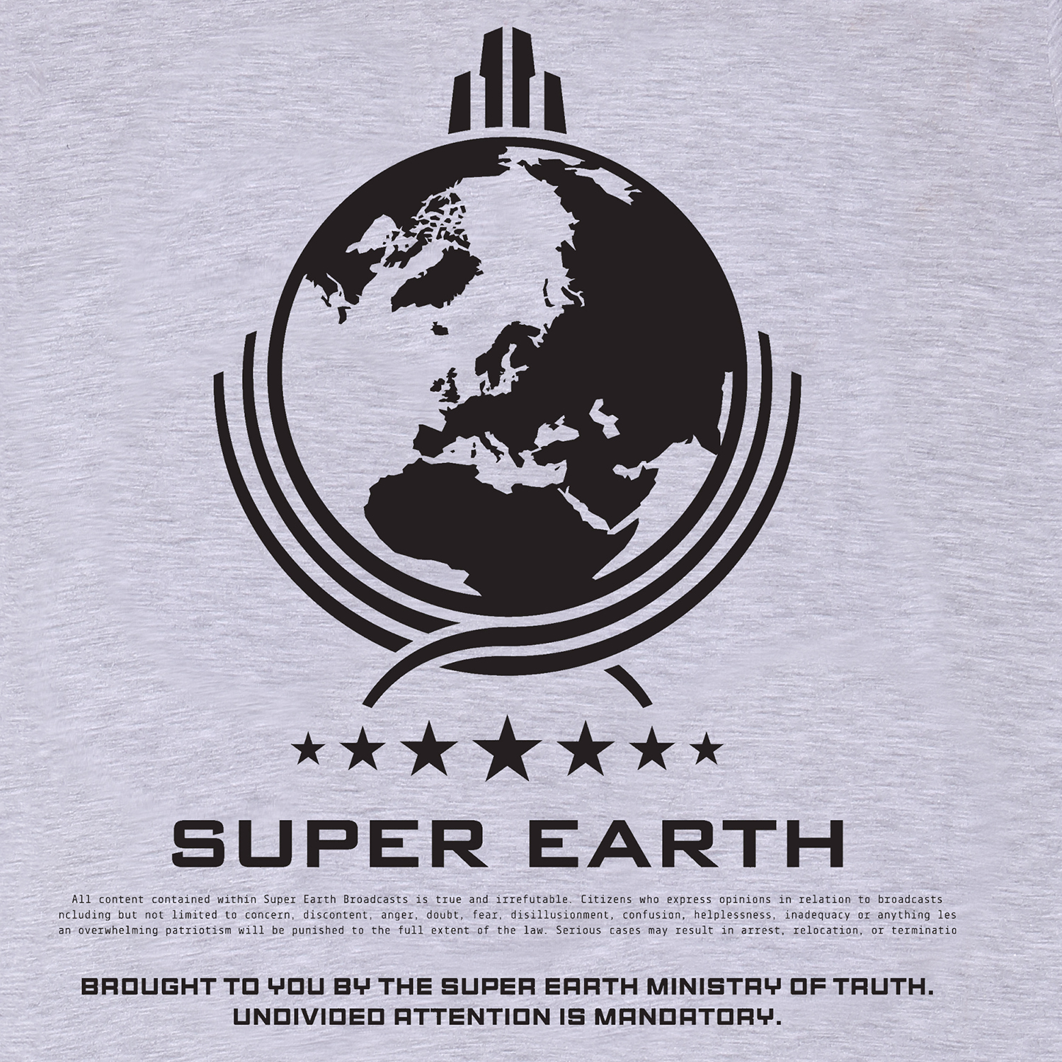 Helldivers 2 T-Shirt XXL Heidegrau Unisex Super Earth