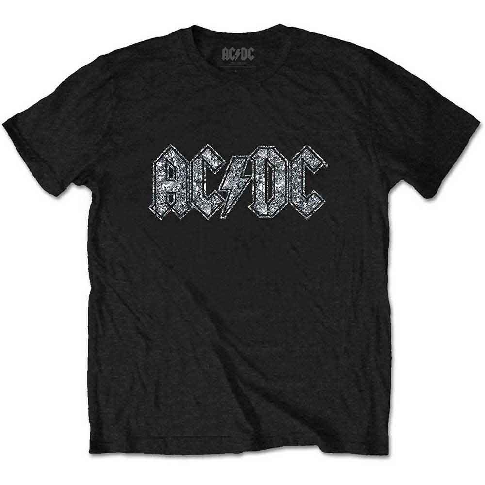AC/DC Kindershirt 11-12 Jahre Schwarz Unisex Logo (Embellished)