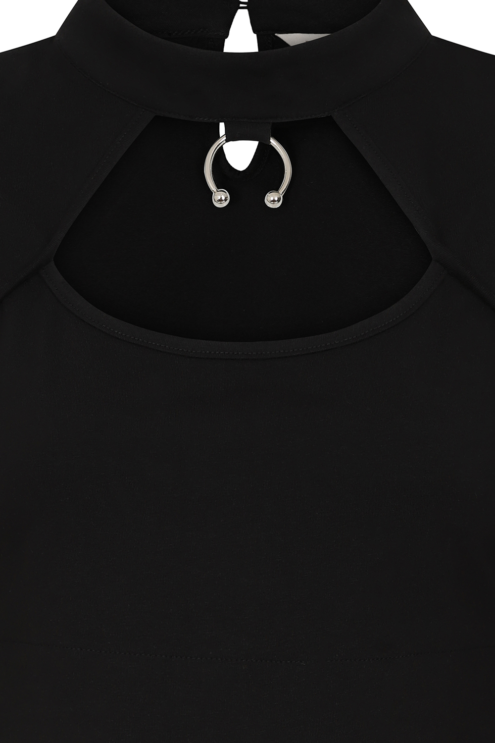 Banned Frauentop XL Schwarz Bauchfrei Langarm Lavinia Top