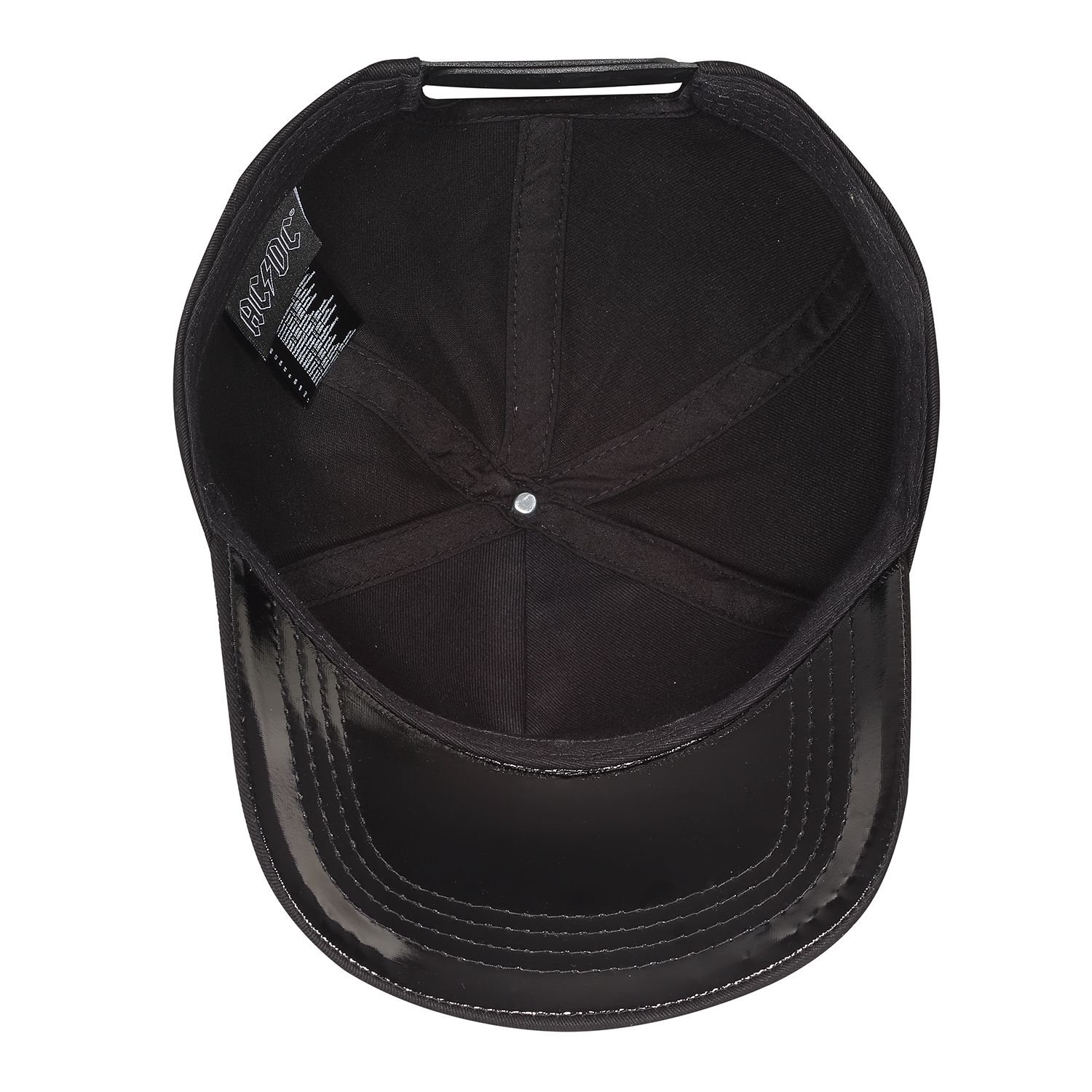 ACDC Baseball Cap Shiny Black Logo (Snapback)