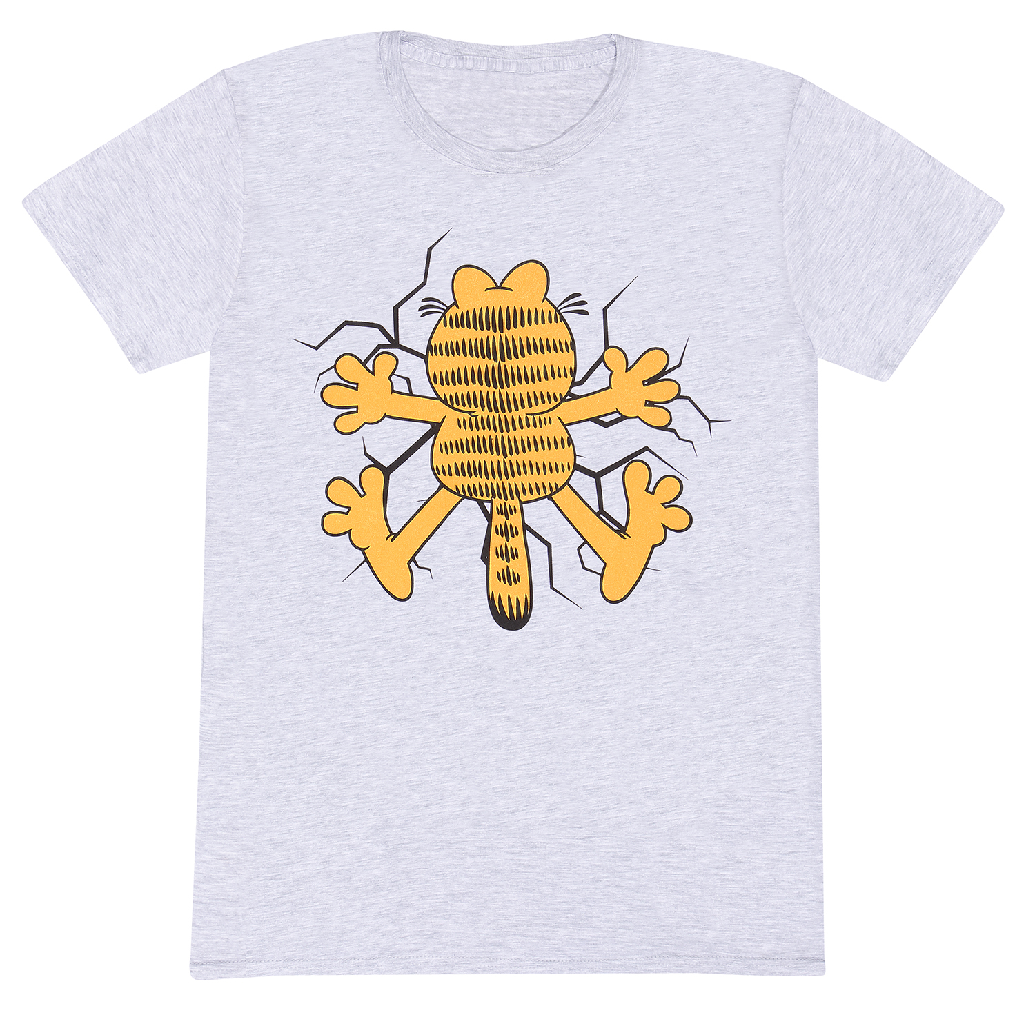 Garfield T-Shirt XXL Grau meliert Unisex Wall Smash