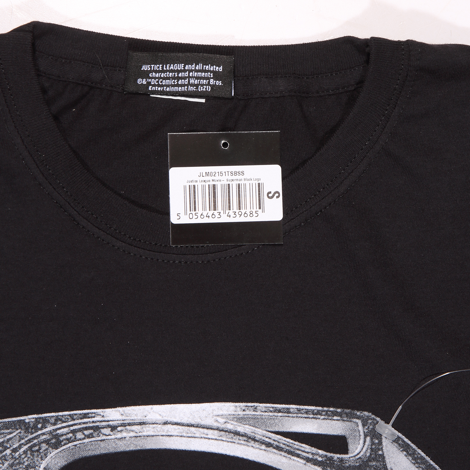 DC Justice League Movie T-Shirt XXL Schwarz Unisex Superman Black Logo