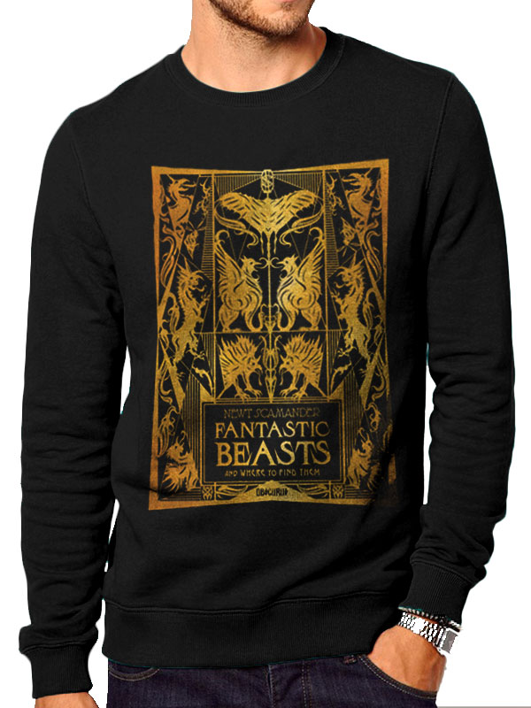 Crimes of Grindelwald Sweatshirt L Gold Foil Book Cover