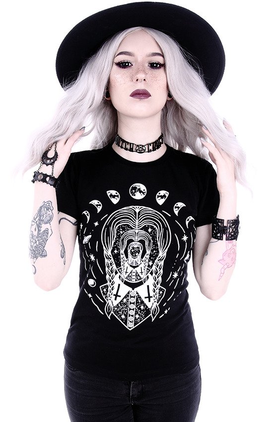 Restyle T-Shirt 3XL Schwarz Gotisch Trippin Wednesday