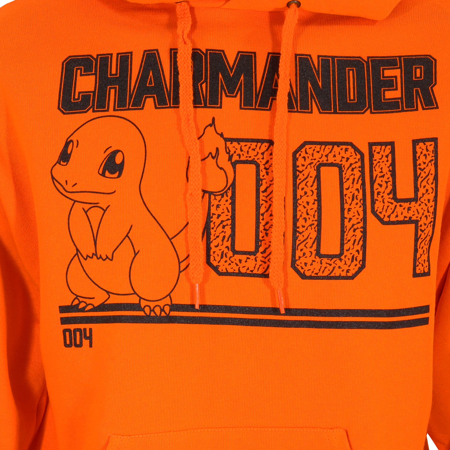 Pokemon Hoodie XXL Rot Unisex Charmander Line Art