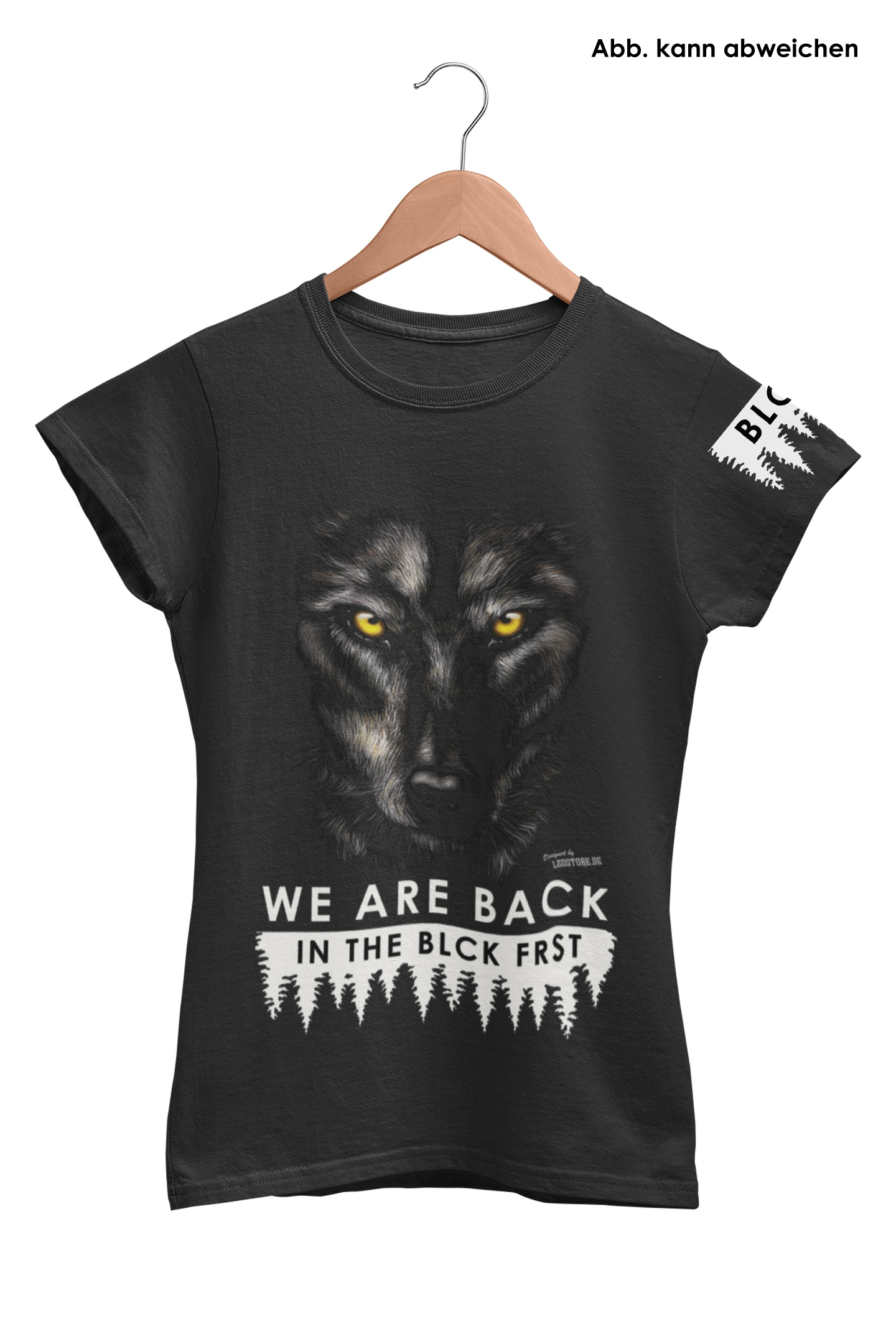 Blck Frst Wolf Girly XXL mit Ärmellogo, Shirt