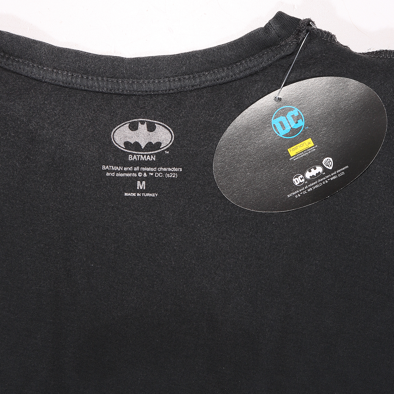 Batman T-Shirt XXL Schwarz Unisex Skull Crest Acid Wash