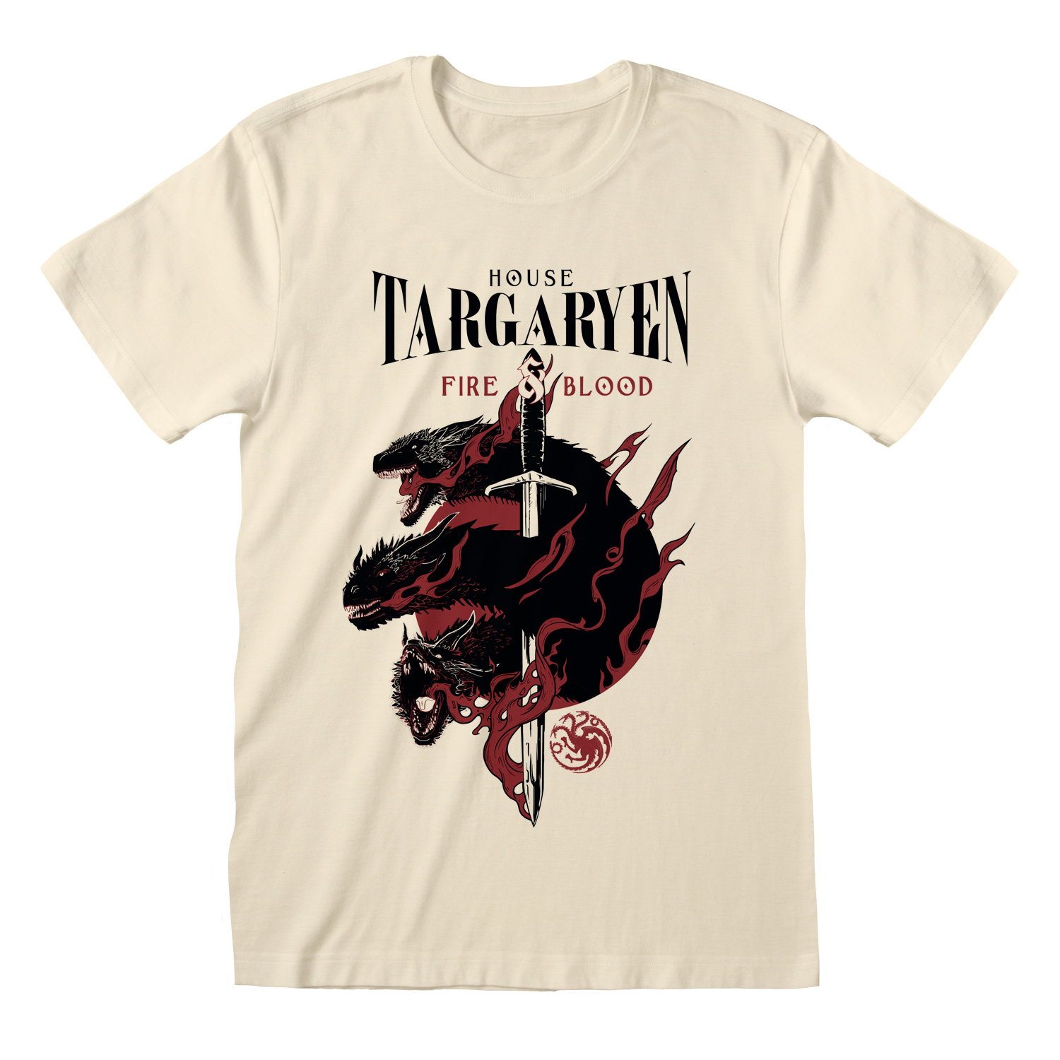 Game Of Thrones T-Shirt M Beige Unisex House Targaryen