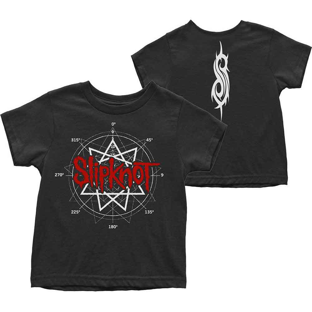 Slipknot Kleinkindershirt 5 Jahre Schwarz Unisex Star Logo (Back Print)