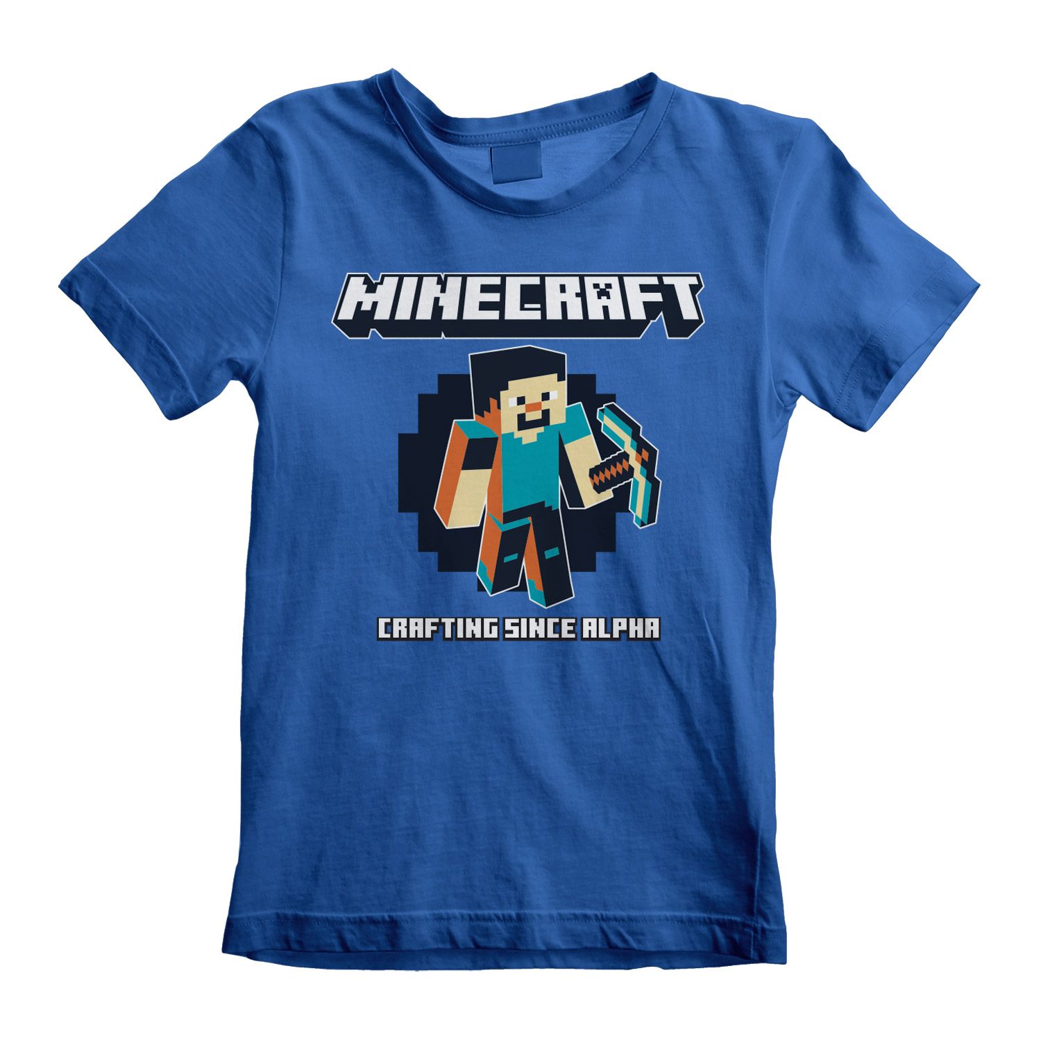 Minecraft T-Shirt 12-13 Jahre Blau Kinder Unisex Crafting Since Alpha (Kids)