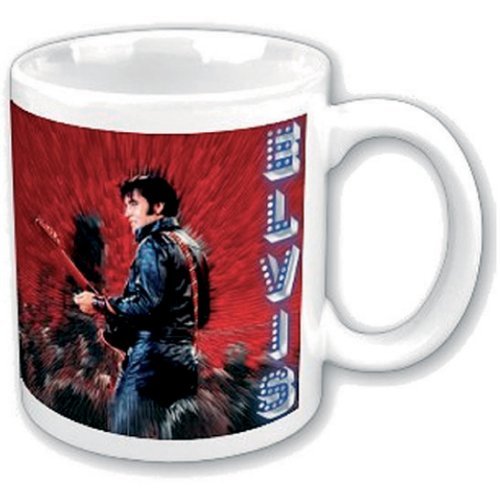 Elvis Presley Tasse "Shine" weiß rot