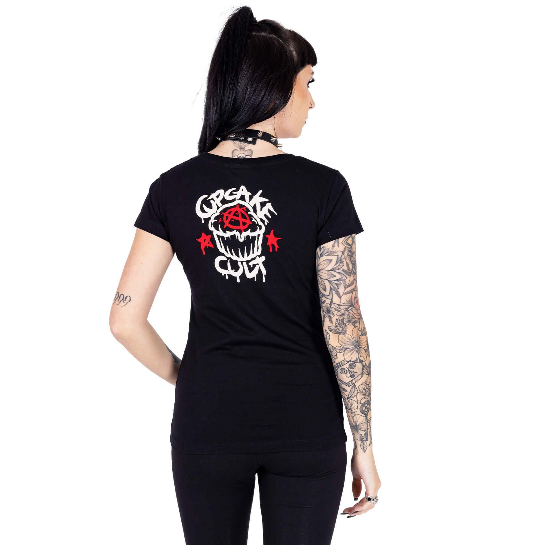 Cupcake Cult T-Shirt XXL Schwarz Ribcage Bat