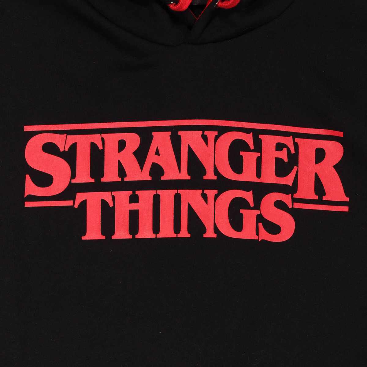 Stranger Things Hoodie XXL Logo Schwarz