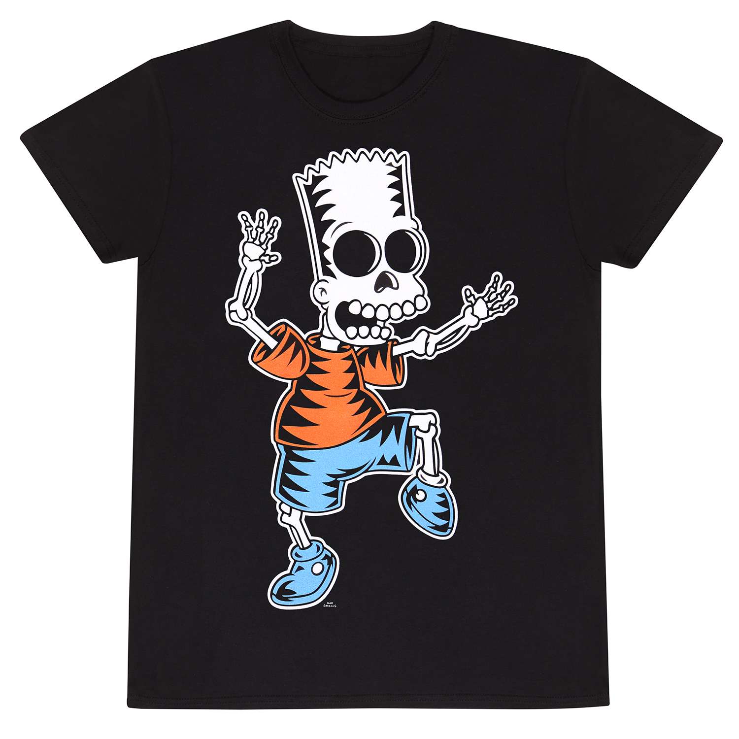 The Simpsons T-Shirt XXL Schwarz Unisex Skeleton Bart