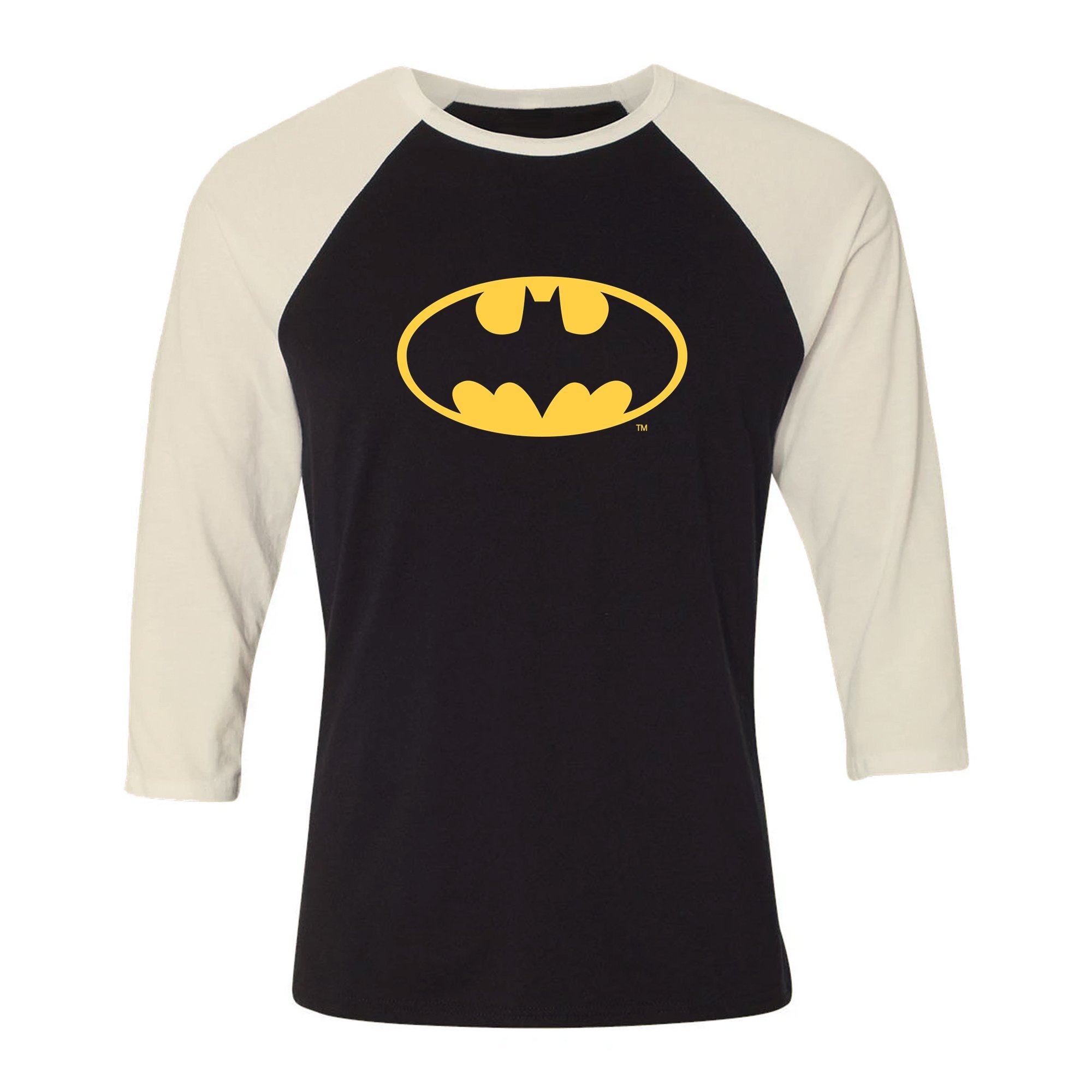 Batman Classic Logo Longsleve XL Beige Schwarz