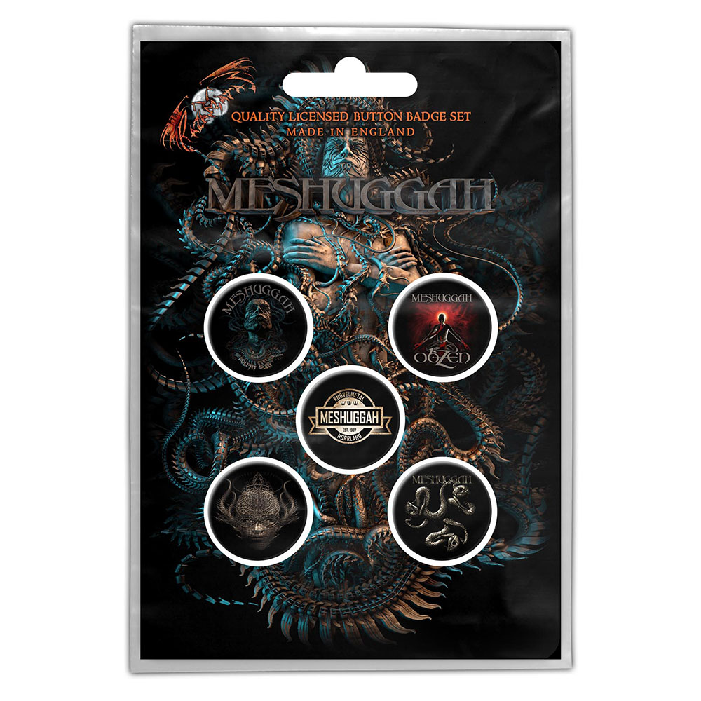 Meshuggah Button-Set "violent sleep of reason" 5Stk.