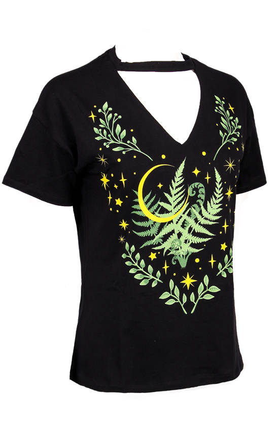 Restyle T-Shirt 3XL Schwarz Herbal mit Chocker