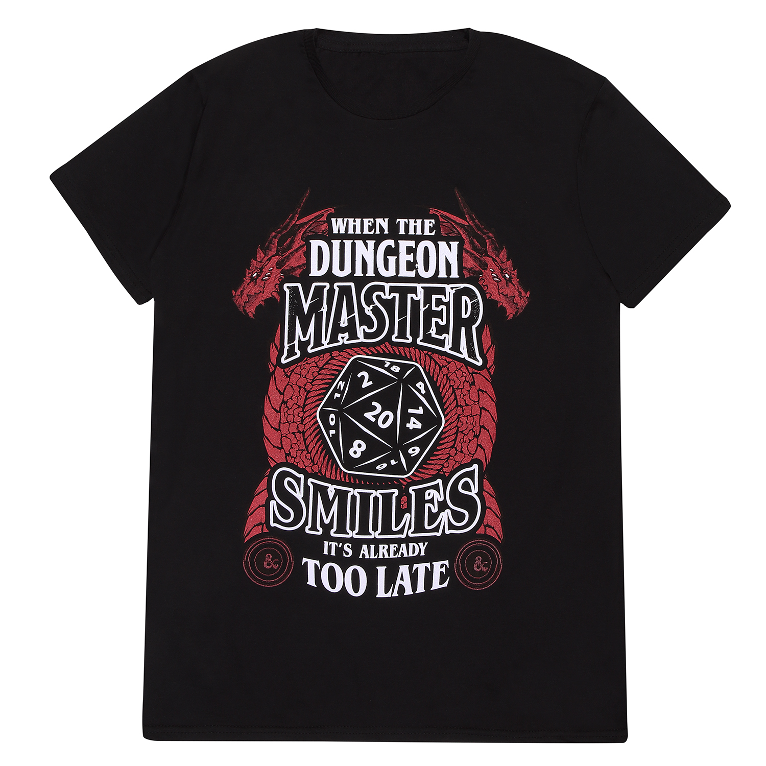 Dungeons And Dragons T-Shirt XXL Schwarz Unisex When The Dungeon Master Smiles