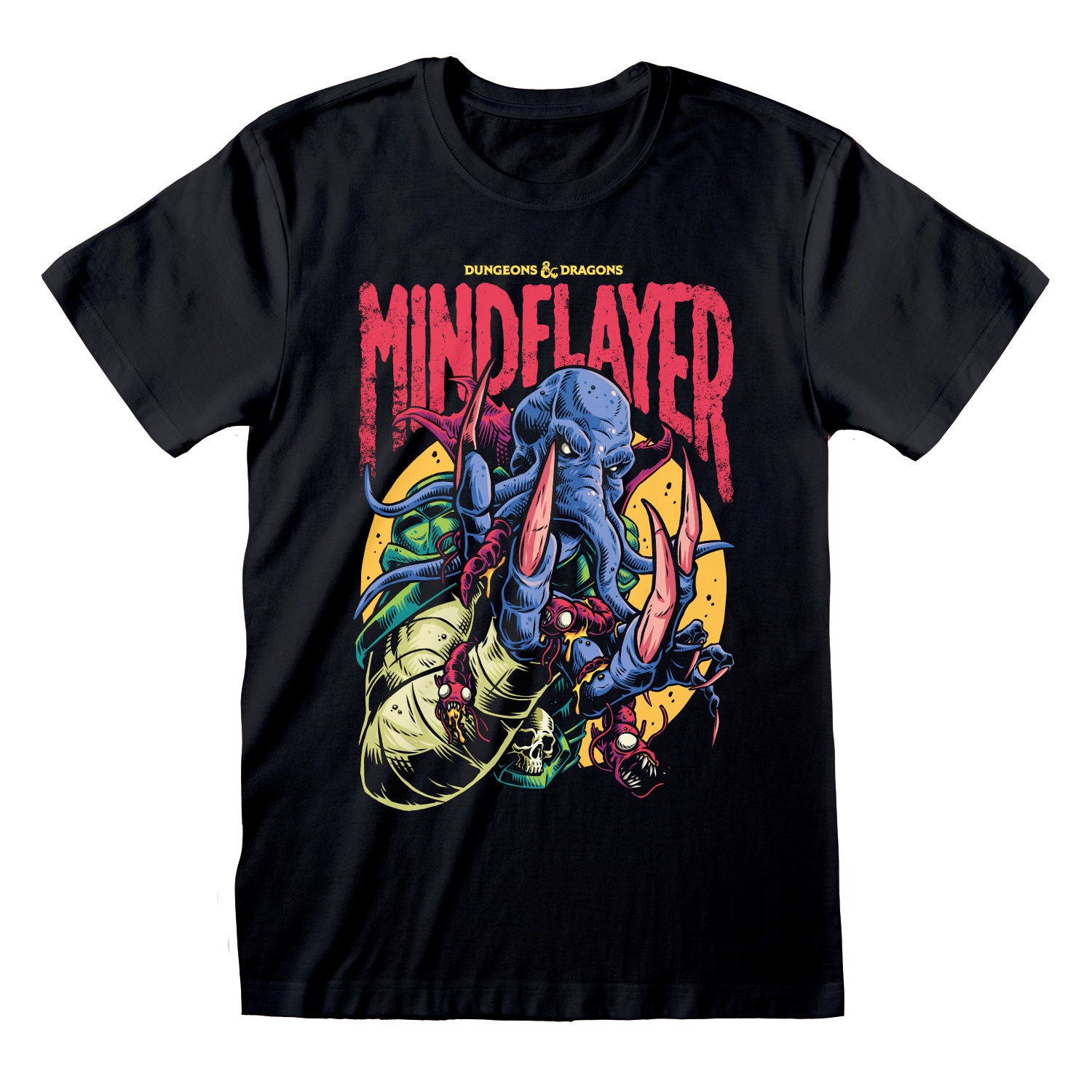 Dungeons And Dragons T-Shirt XXL Schwarz Unisex Mindflayer Colour Pop