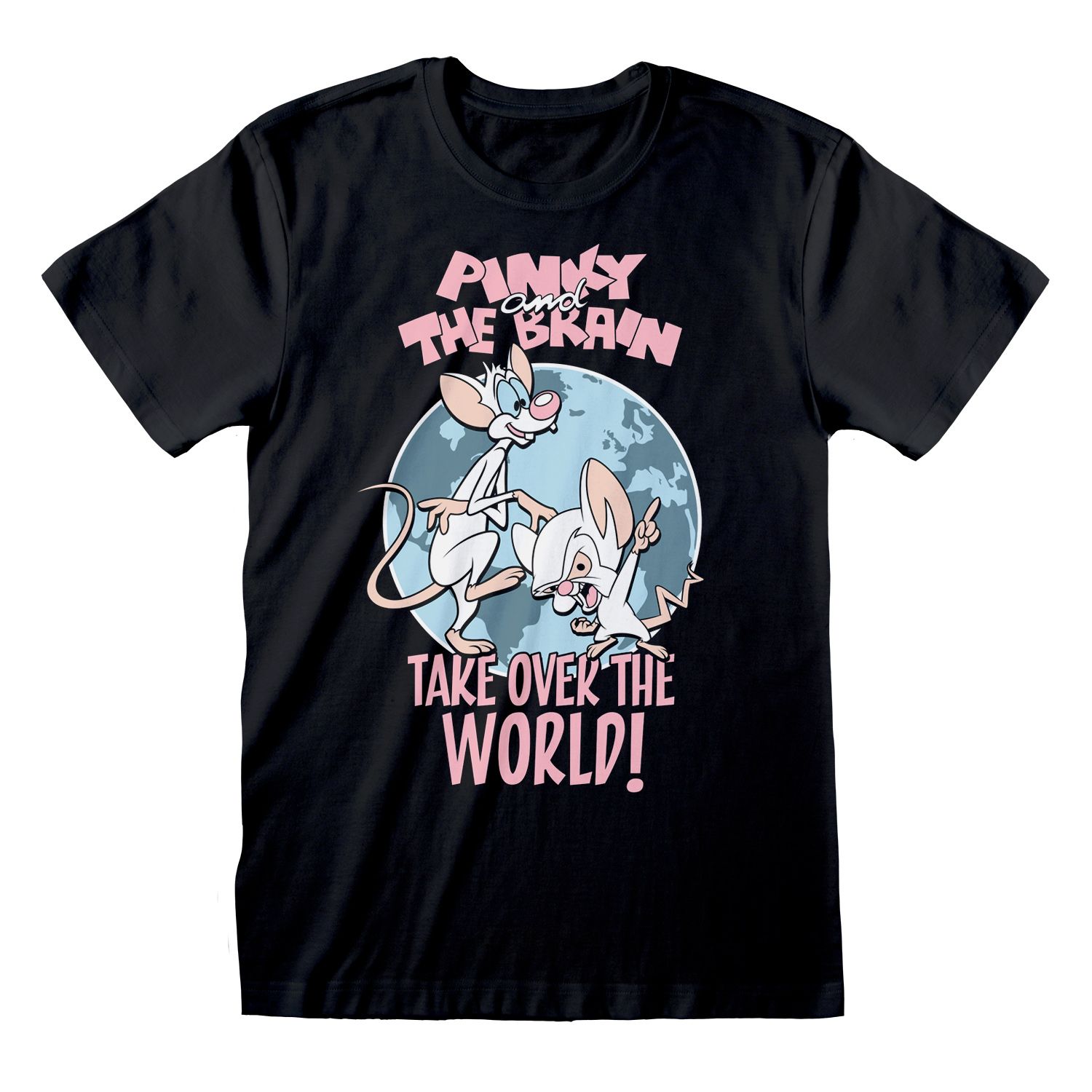 Animaniacs T-Shirt L Schwarz Unisex Take Over The World